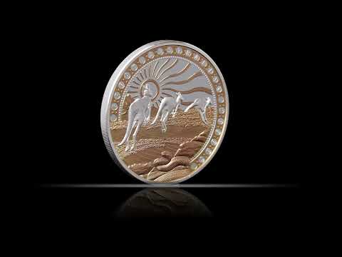 Great Australian Desert 2023 $1 Rose Gold-plated 1oz Silver Proof Coin