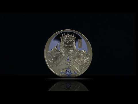 Chess King 2023 $100 Platinum-plated 1oz Gold Proof Coin