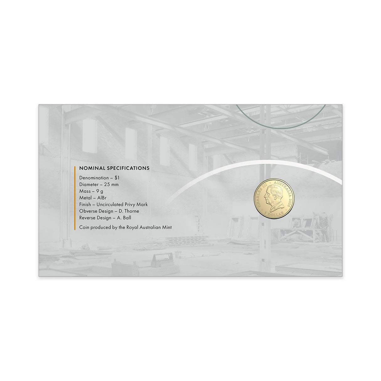 Australia 60th Anniversary of the Royal Australian Mint 2025 $1 Stamp & Coin Cover
