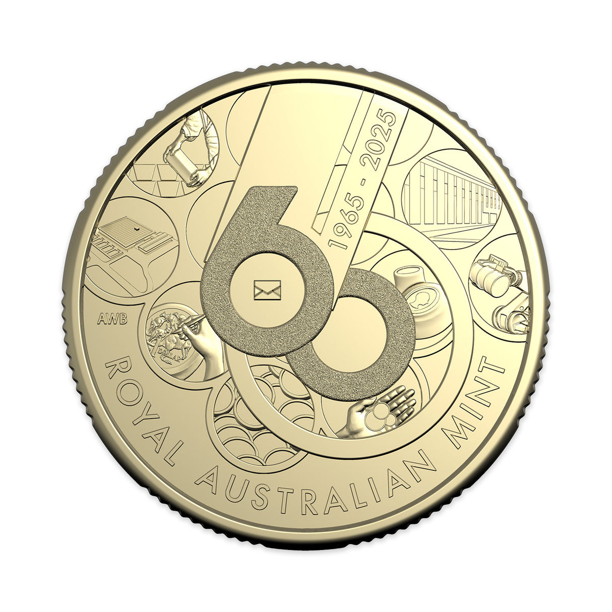Australia 60th Anniversary of the Royal Australian Mint 2025 $1 Stamp & Coin Cover