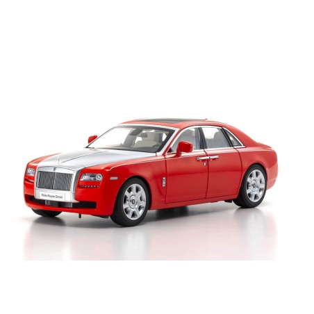 Rolls-Royce Ghost Red/Silver bonnet - 1:18 Scale Diecast Model Car