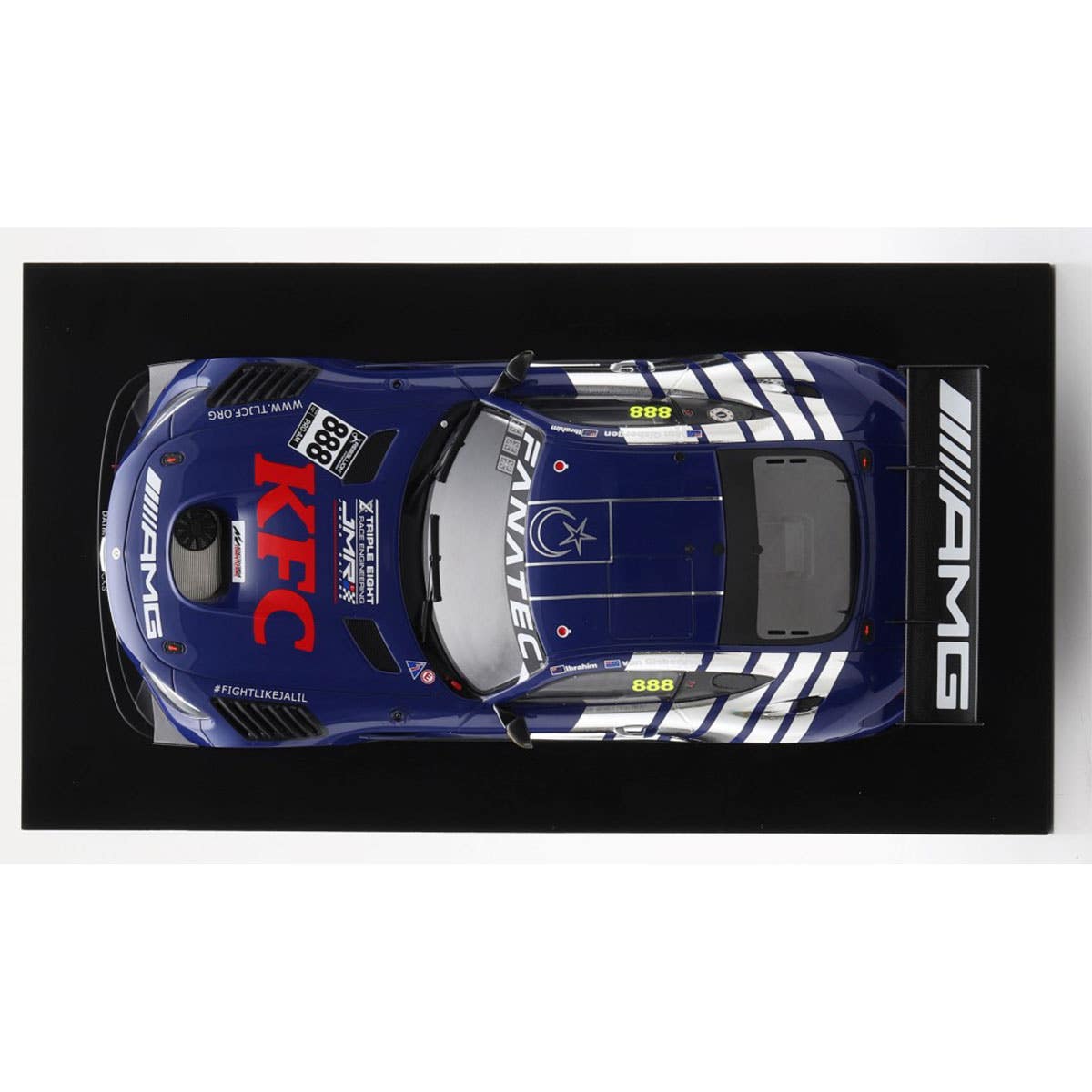 MERCEDES-AMG GT3 - 2022 GT WORLD CHALLENGE AUSTRALIA - TRIPLE EIGHT RACE ENGINEERING #888 - VAN GISBERGEN/PRINCE IBRAHIM - PHILLIP ISLAND GRAND PRIX CIRCUIT - RACE 1 - 3RD PLACE - 1:18 Scale Resin Model Car