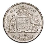 1944 Florin about Uncirculated