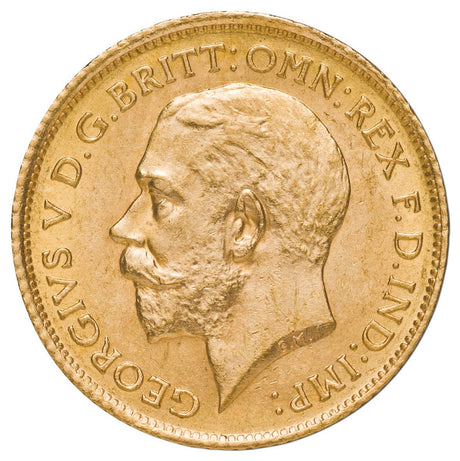 George V 1915P Gold Half Sovereign about Uncirculated