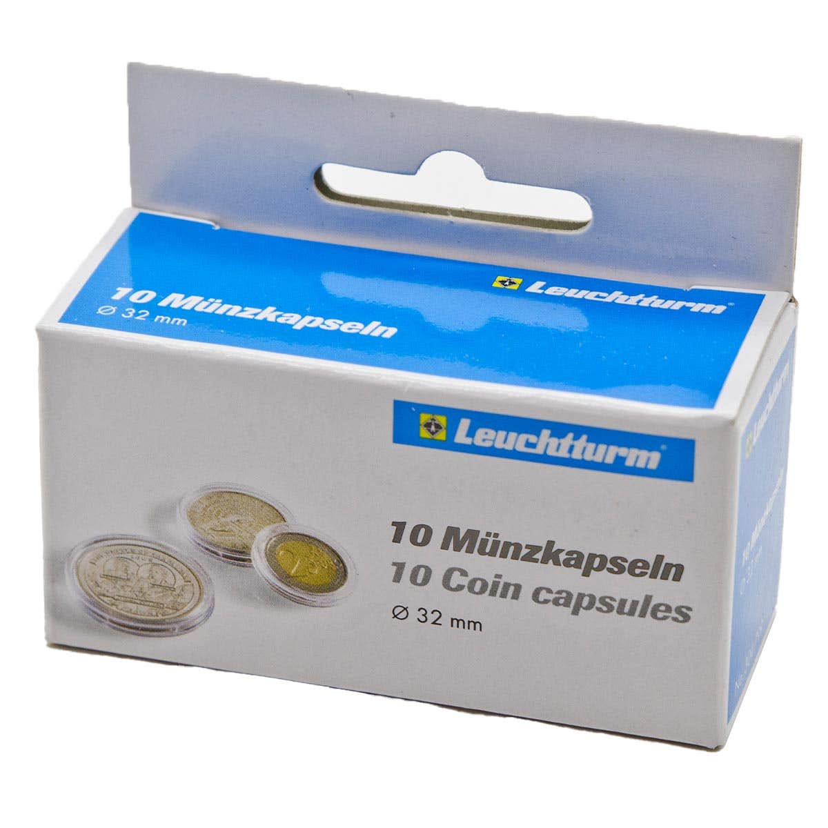 32mm Round Coin Capsules Box of 10