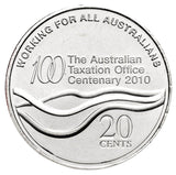 Australian Taxation Office Centenary 2010 20c Cu-Ni Coin Pack