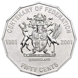 Centenary of Federation 2001 50c South Australia Cu-Ni Coin Pack