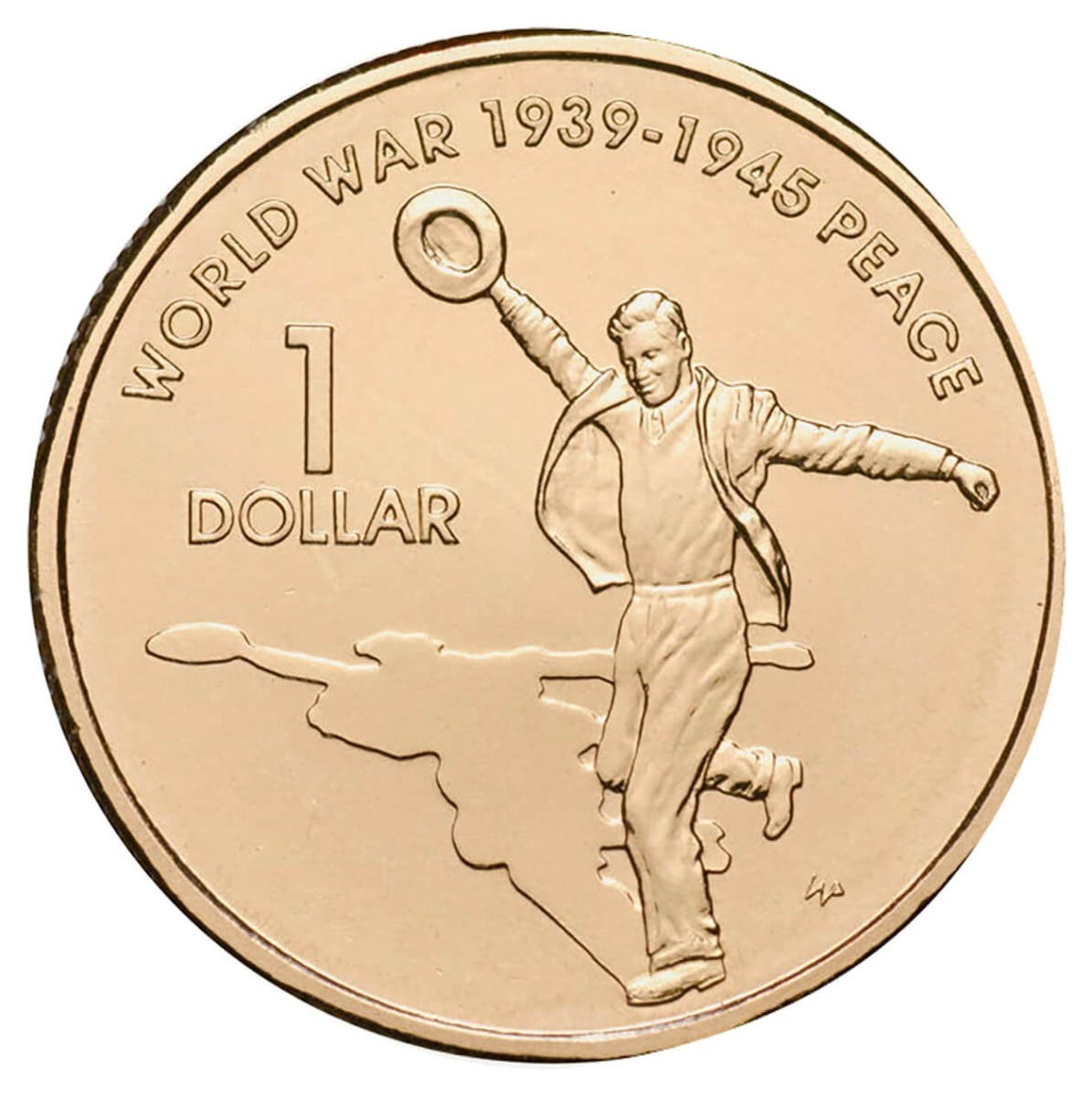Australia End of WWII 60th Anniversary 2005 $1 Dancing Man Aluminium-Bronze Uncirculated Coin Pack