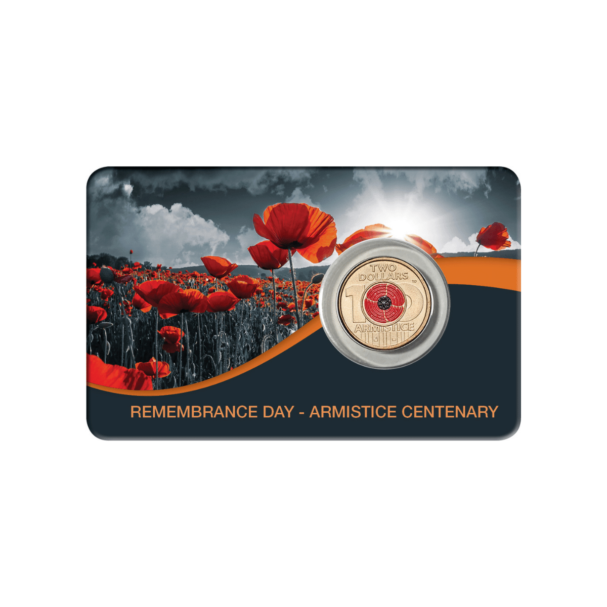 Australia Remembrance Day Armistice Centenary 2018 $2 Colour Aluminium-Bronze Uncirculated Coin Pack