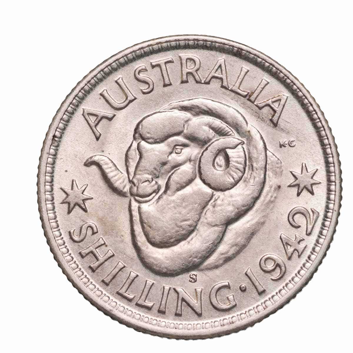 1942S Shilling Uncirculated