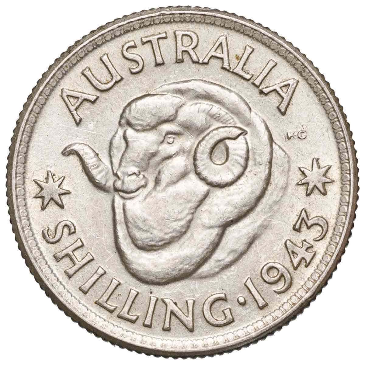 1942S-44S Shilling 3-Coin Set Extremely Fine-about Uncirculated