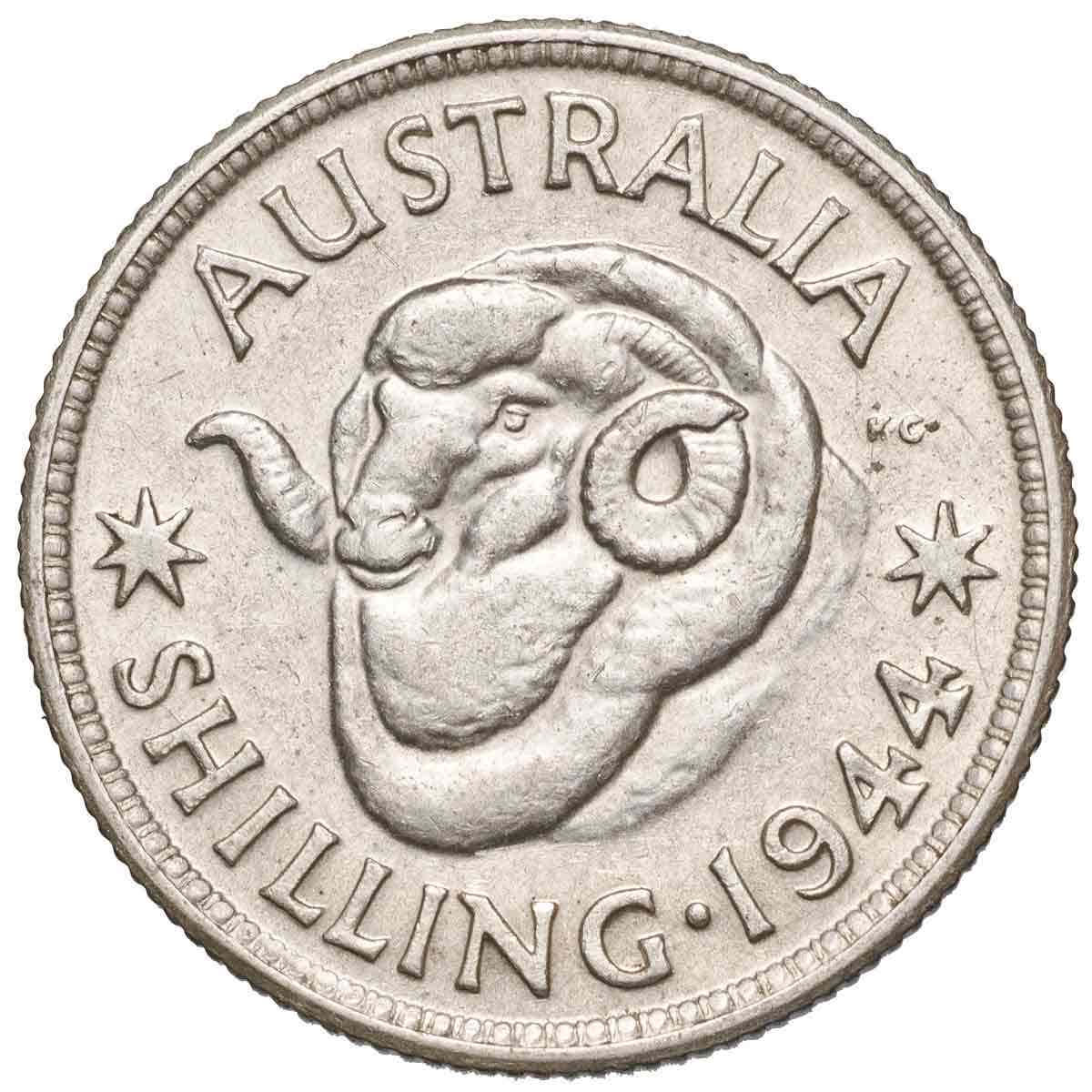 1942S-44S Shilling 3-Coin Set Extremely Fine-about Uncirculated