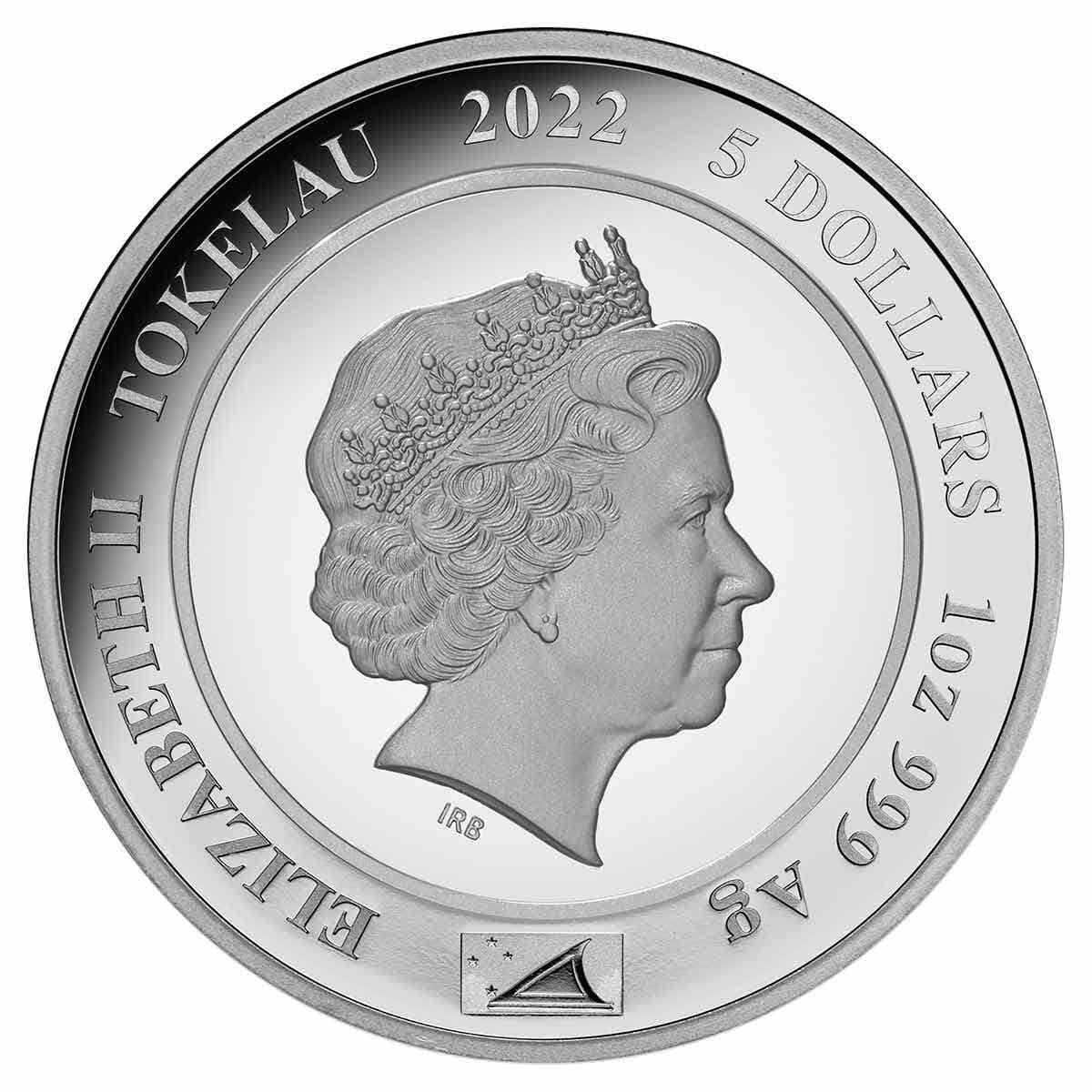 Queen Elizabeth II Accession 2022 $5 1oz Silver Proof Coin