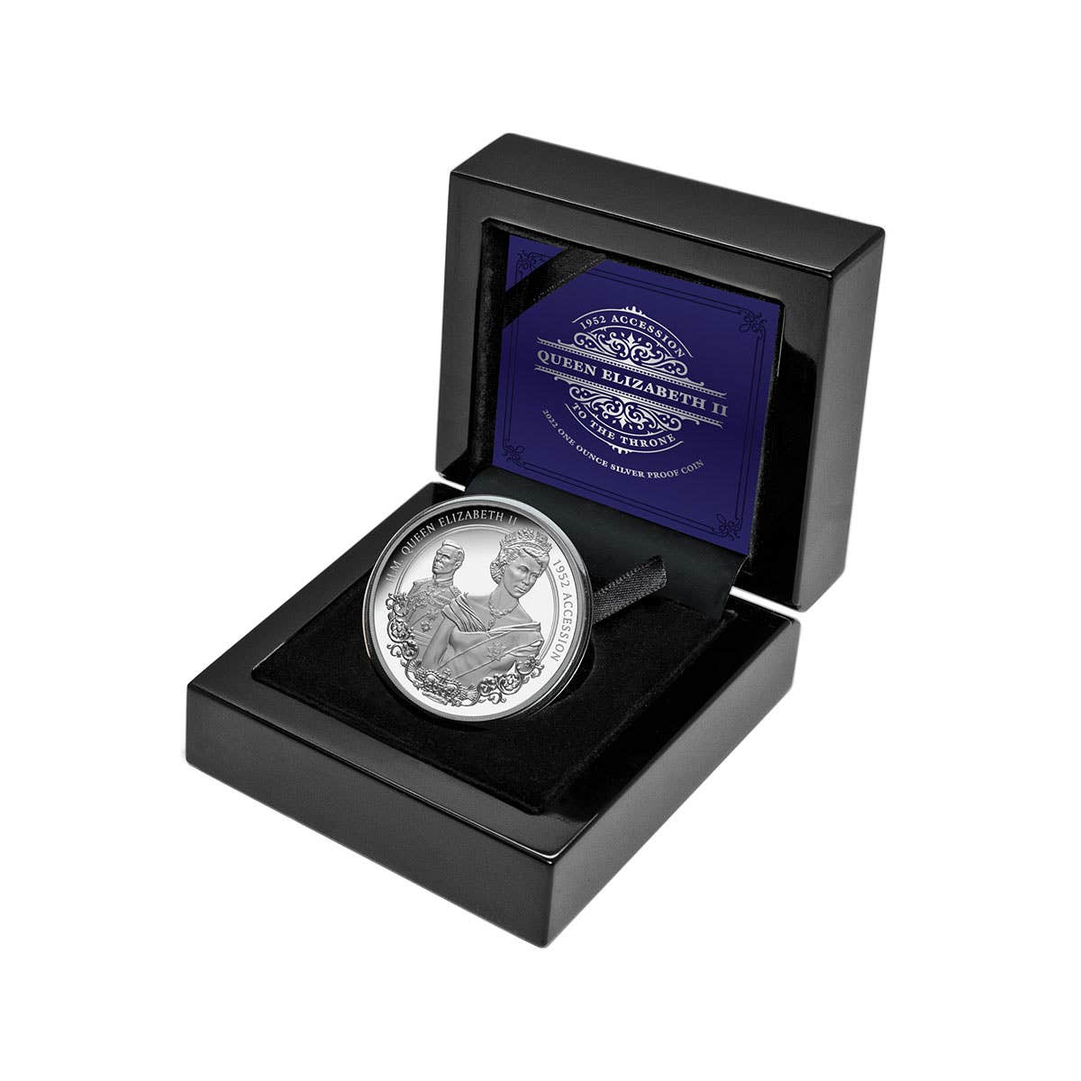 Queen Elizabeth II Accession 2022 $5 1oz Silver Proof Coin