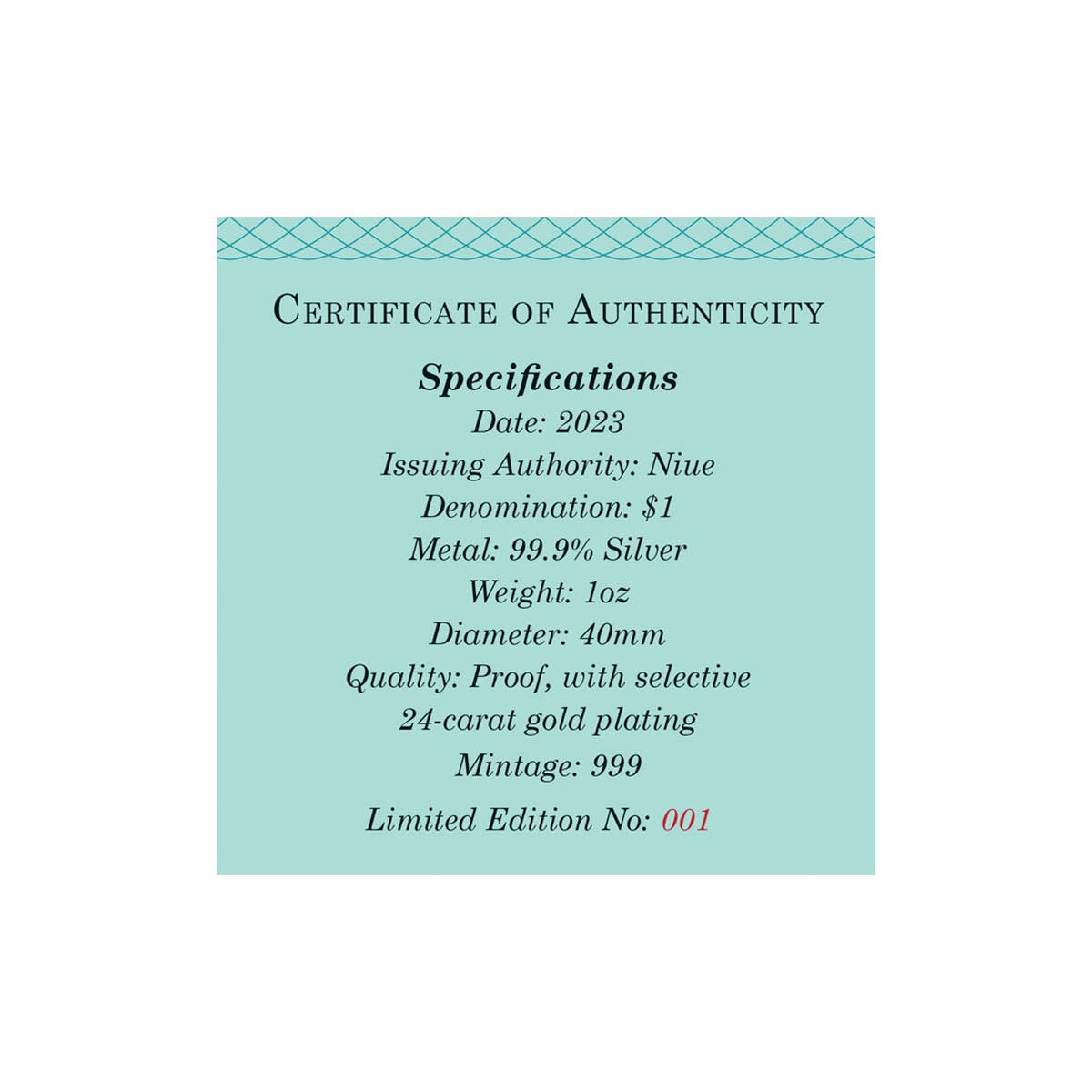 1923 Halfpenny 100th Anniversary 2023 $1 1oz Silver Proof Coin