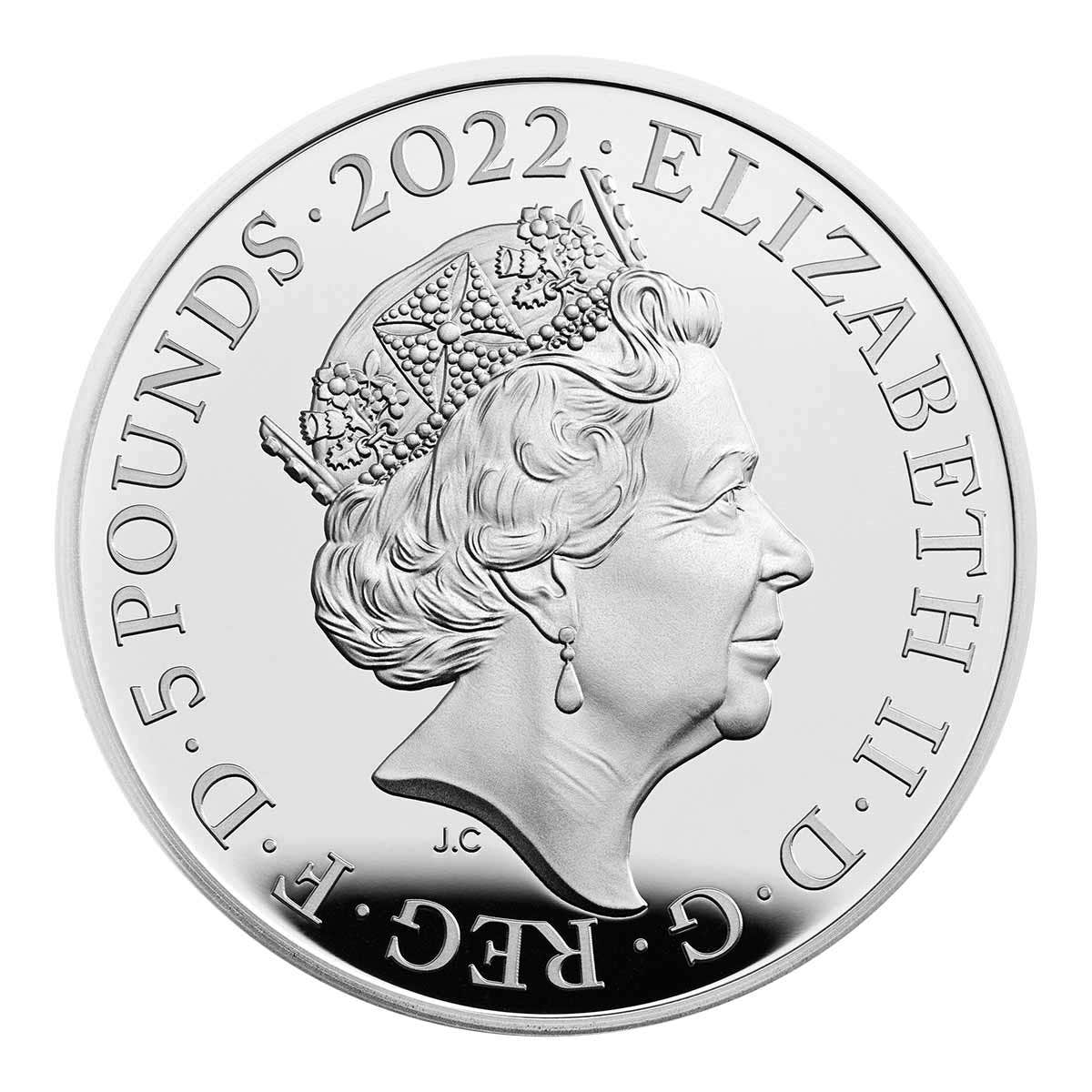 The Queen's Reign Charity and Patronage 2022 £5 Silver Proof Coin