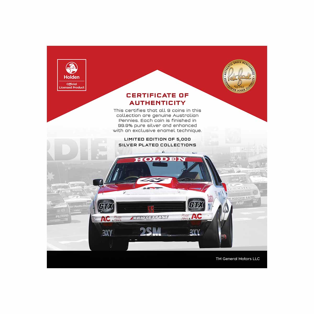 Peter Brock Bathurst Victories Silver-plated Penny 9-Coin Collection