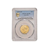 1859 Sydney Mint Sovereign Type II PCGS AU55