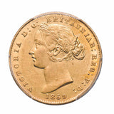 1859 Sydney Mint Sovereign Type II PCGS AU55