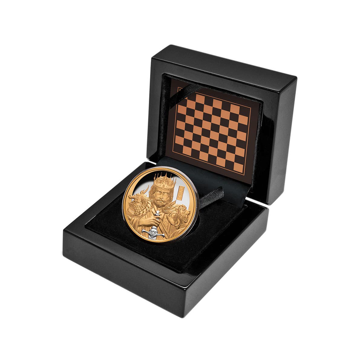 Chess King 2023 $100 Platinum-plated 1oz Gold Proof Coin