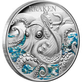 The Kraken 2023 $5 2oz Silver Proof Coin