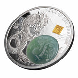 Lunar Dragon Jade 2024 25Fr 2oz Silver Proof Coin