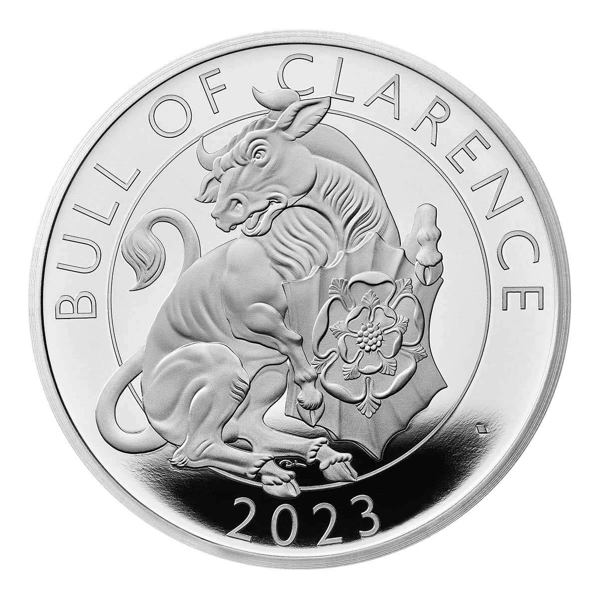 The Royal Tudor Beasts The Bull Of Clarence 2023 UK £2 1oz Silver Proof Coin
