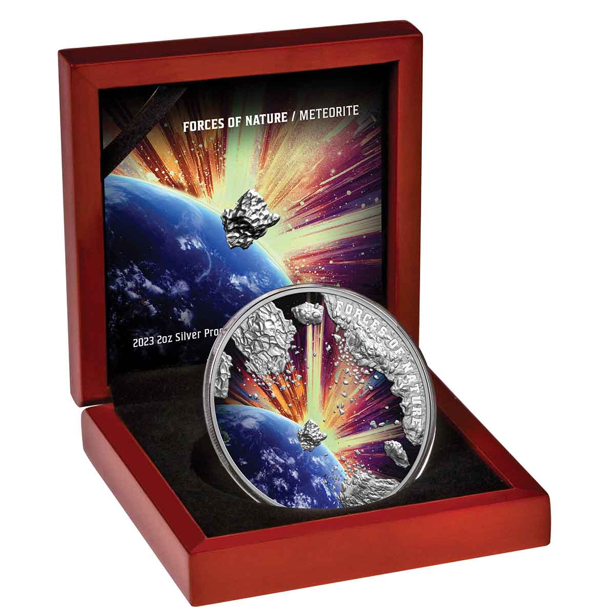 Forces of Nature 2023 $5 Meteorite Ultra High Relief 2oz Silver Proof Coin