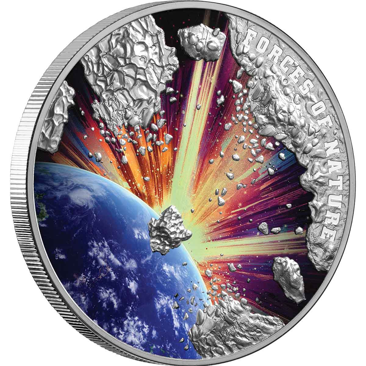 Forces of Nature 2023 $5 Meteorite Ultra High Relief 2oz Silver Proof Coin