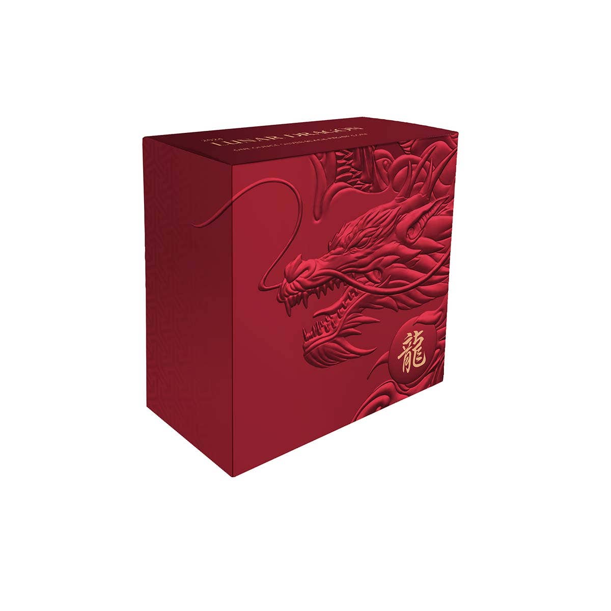 Lunar Dragon 2024 $1 1oz Gold-plated Silver Black Proof Coin
