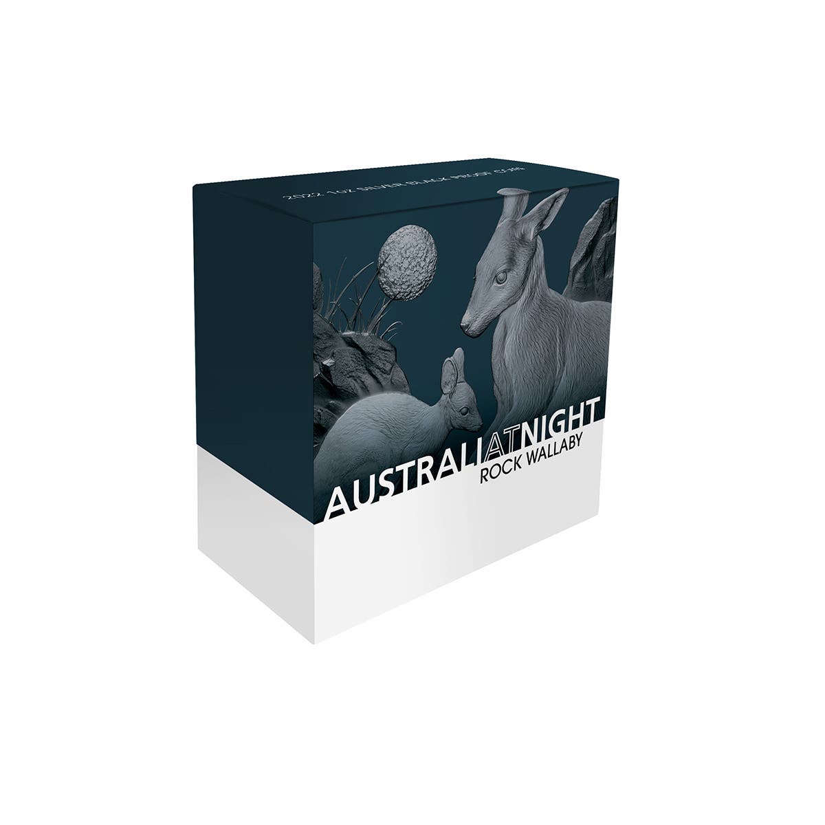 Australia at Night 2024 $1 Rock Wallaby 1oz Silver Black Proof Coin