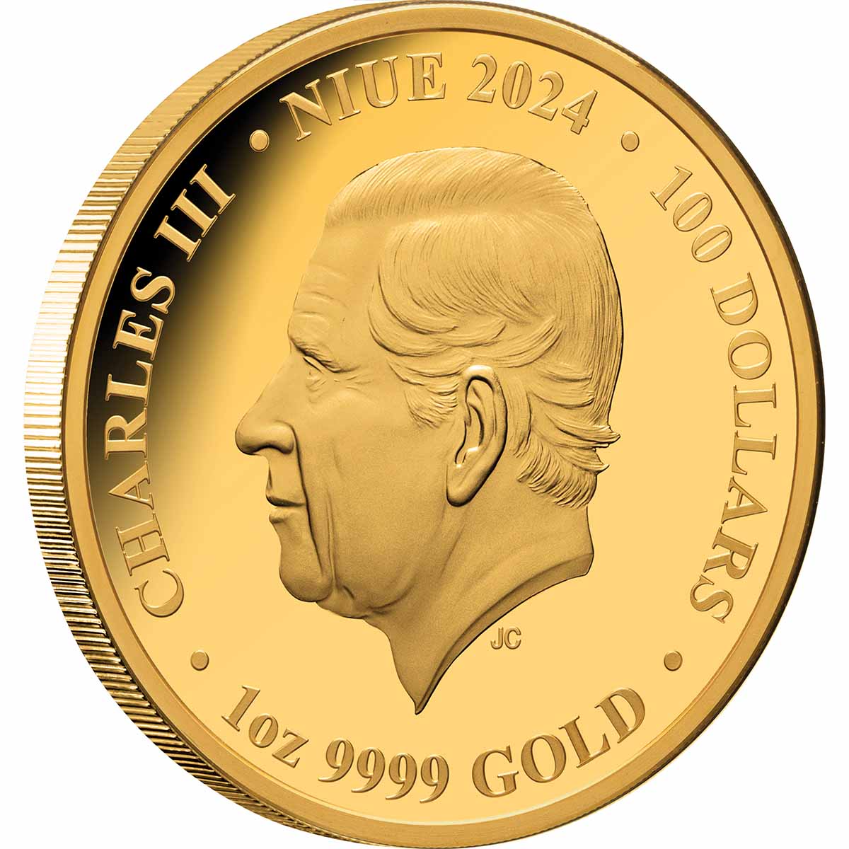 Australia at Night 2024 $100 Rock Wallaby Platinum-plated 1oz Gold Proof Coin