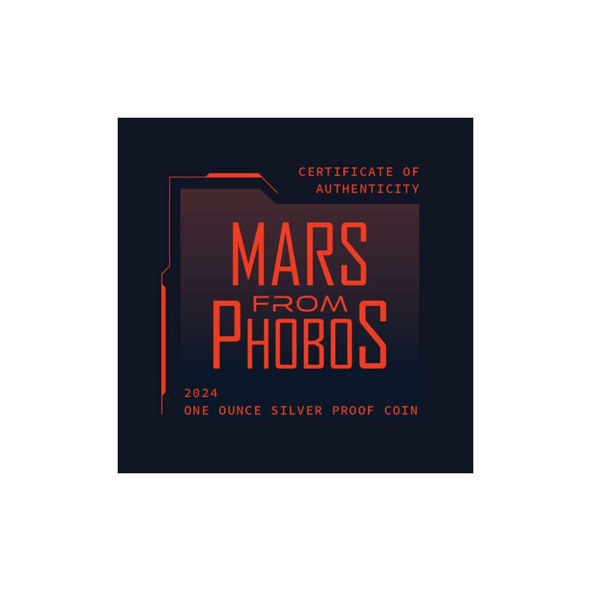 Mars from Phobos 2024 $1 1oz Silver Proof Coin