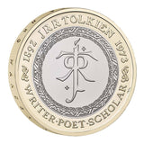 Celebrating the Life and Work of JRR Tolkien 2023 UK £2 Brilliant Uncirculated Coin