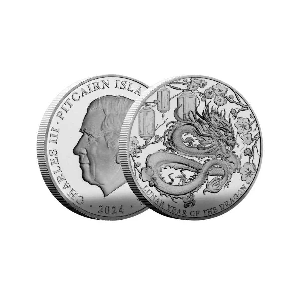 Lunar Dragon 2024 $2 1/2oz Silver Proof Coin