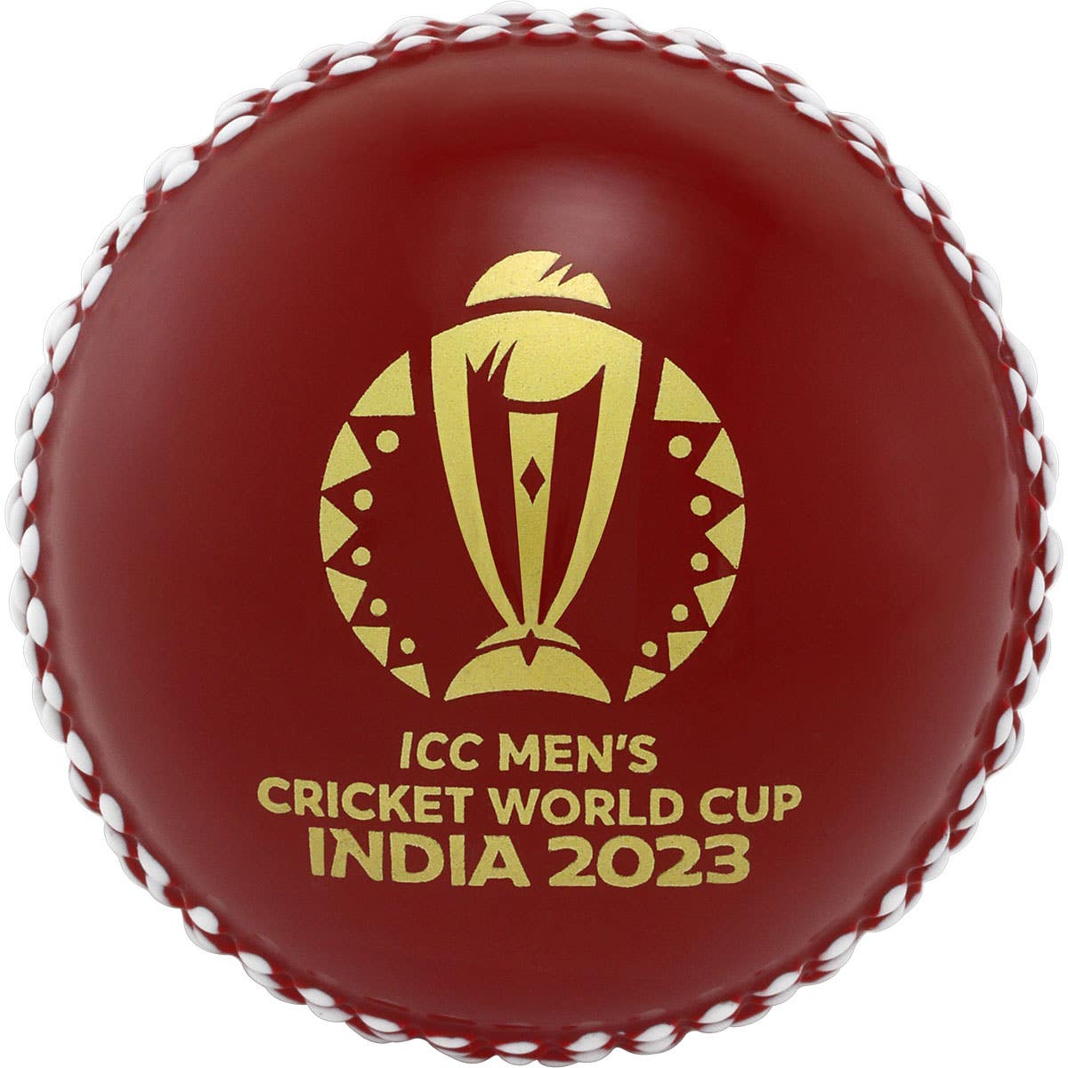 ICC Men'Cricket World Cup 2023 3D Red Cricket Ball 1oz Silver Commemorative