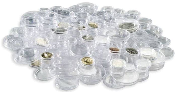 Coin Capsules Box of 10 (24mm Shilling & 10c)