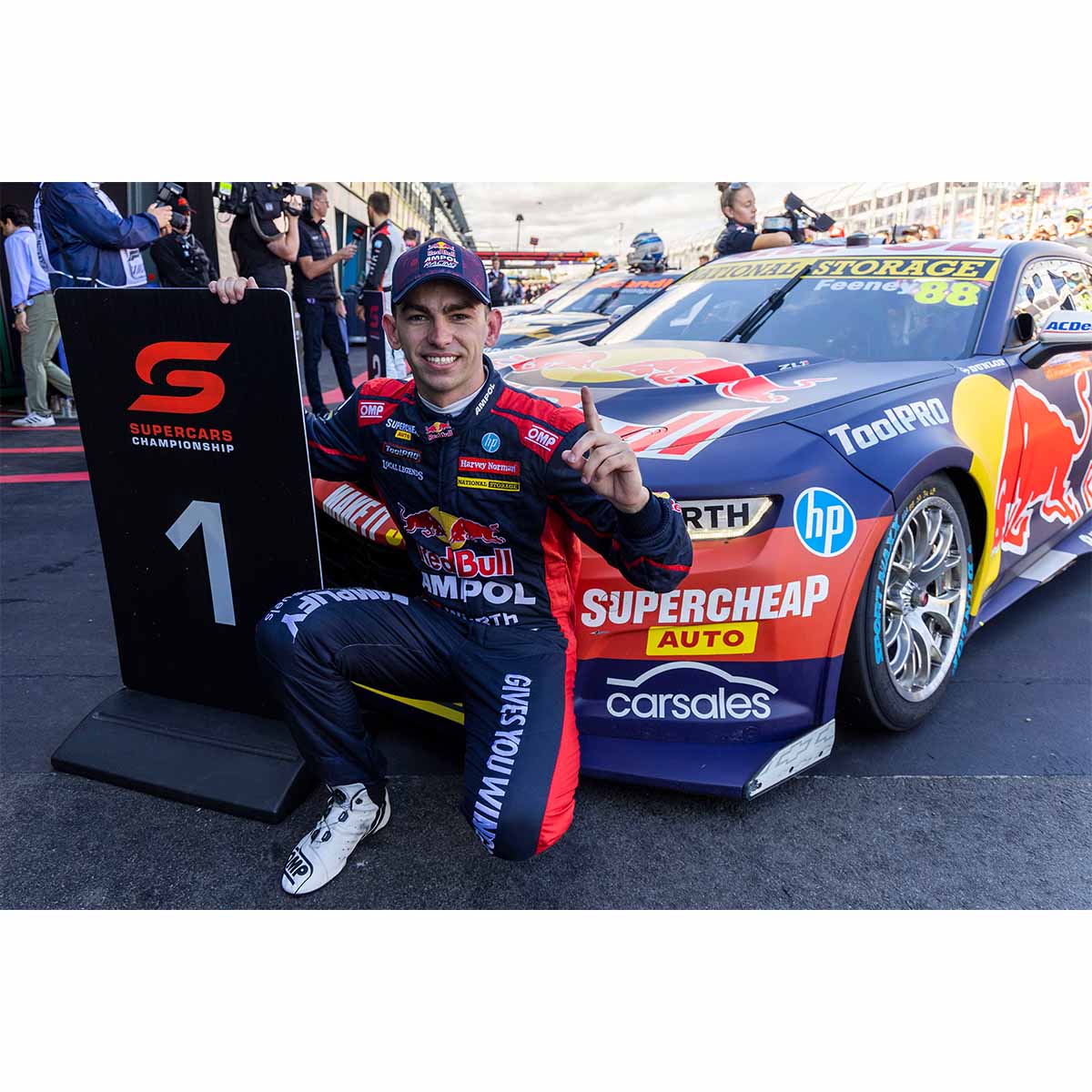CHEVROLET CAMARO GEN3 ZL1 - RED BULL RACING - FEENEY #88 - 2023 Beaurepaires Melbourne 400 - Race 6 WINNER - 1:18 Scale Diecast Model Car