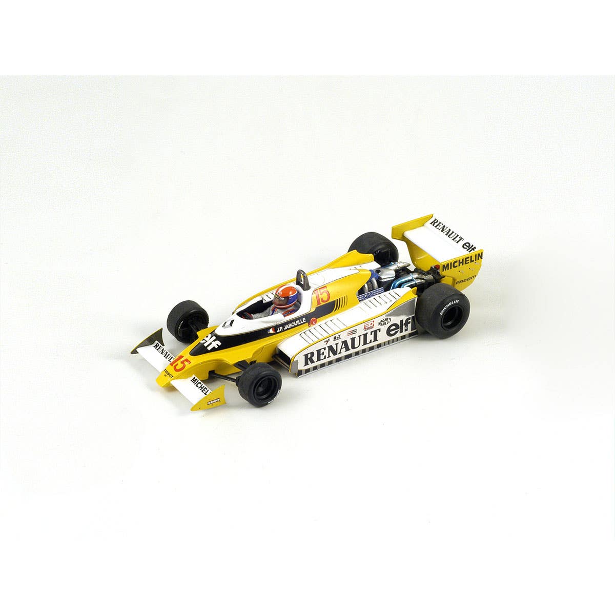 Renault RS11 No.15 Winner French GP 1979 - Jean-Pierre Jabouille - With Acrylic Cover - 1:18 Scale Resin Model Car