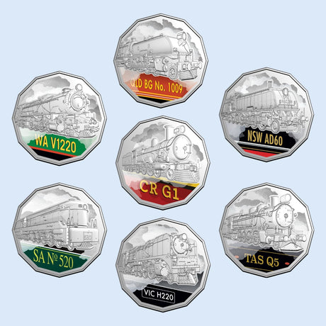 Australian Steam Trains 50c Coin Series