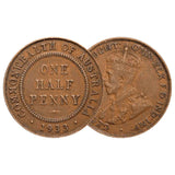 Australia George V 1911-36 Very Good-Fine 6-Coin Set
