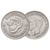 Australia George VI 1938-52 Fine-Very Fine 6-Coin Set