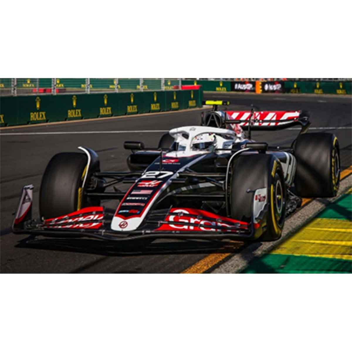 MoneyGram Haas F1 Team VF24 No.27 9th Australian GP 2024  - Nico Hulkenberg - 1:18 Scale Resin Model Car