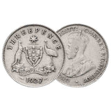 Australia George V 1911-36 Very Good-Fine 6-Coin Set