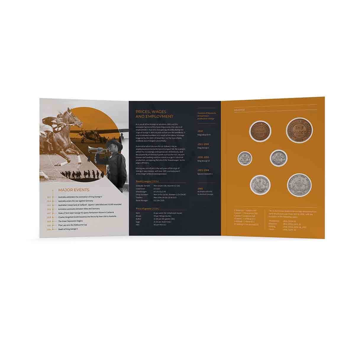 Australia George V 1911-36 Very Good-Fine 6-Coin Set