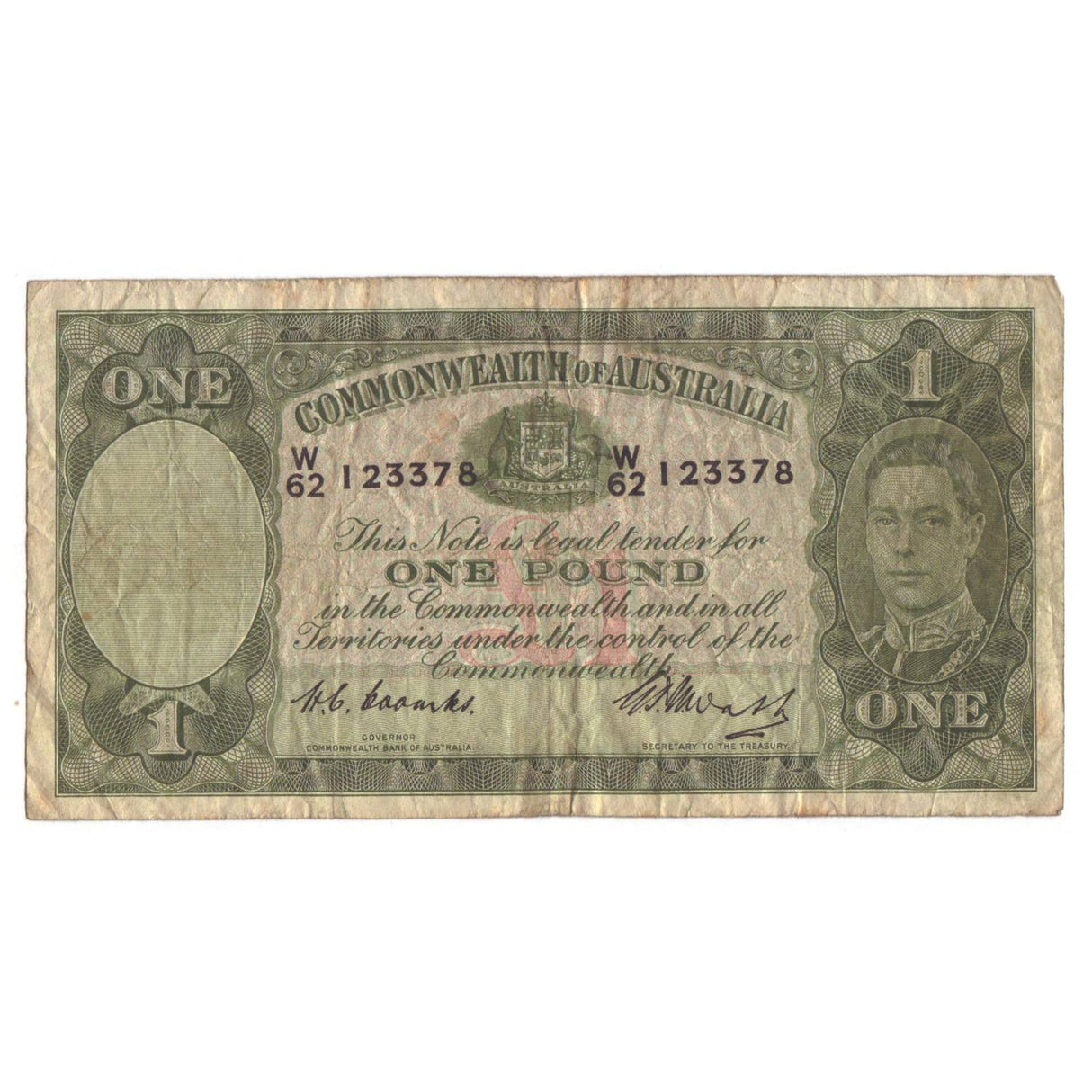 Australia George VI 1949 £1 R31 Coombs/Watt good Extremely Fine Banknote