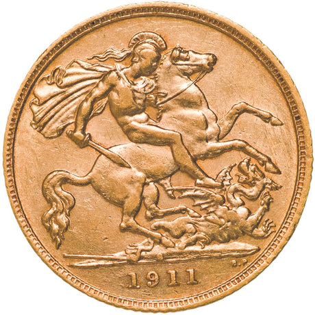George V 1911S Gold Half Sovereign Extremely Fine