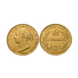 Queen Victoria 1866 Sydney Mint Sovereign Type II Fine-Very Fine