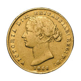 Queen Victoria 1866 Sydney Mint Sovereign Type II Fine-Very Fine