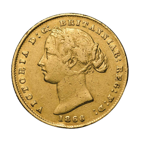 Queen Victoria 1866 Sydney Mint Sovereign Type II Fine-Very Fine